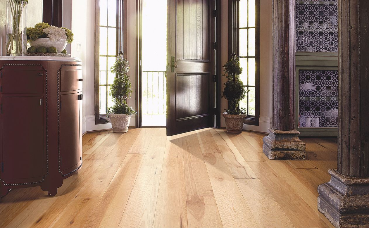hardwood flooring residential installation in a Rochester entryway