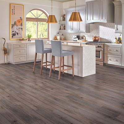 luxury vinyl plank floors in a charming Rochester kitchen